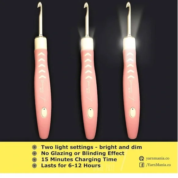 Pink Crochet Hook Set with Interchangeable Heads - Picture 2 of 6